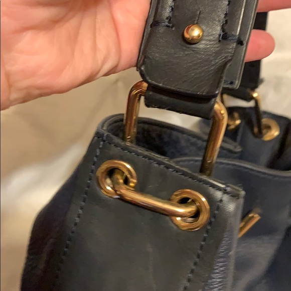 Vince camuto navy blue hobo leather bag - Picture 9 of 15